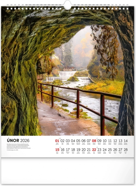 Wandkalender Tsjechische Republiek 2026