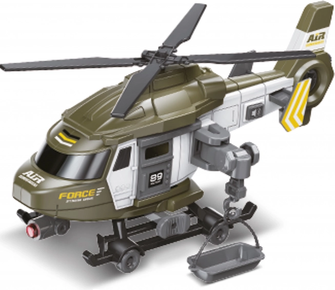 Militaire helikopter met effecten