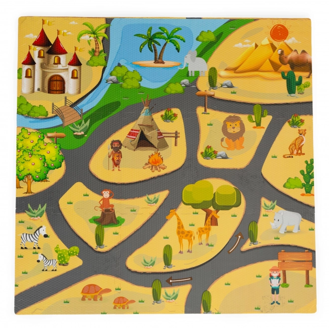 ECOTOYS Foam puzzel Safari met rand
