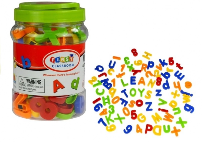 Magnetische letters in een pot Alfabet 78 stuks