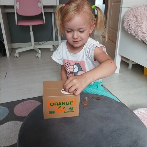 Monstertje muntjes - batterijen spaarpot - Kat
