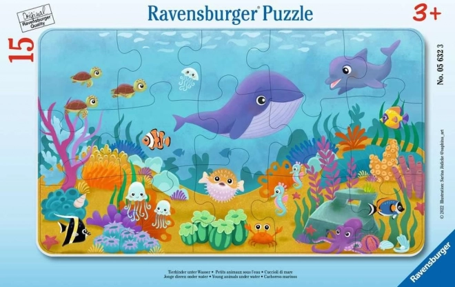 RAVENSBURGER Puzzel Dieren onder het zeeoppervlak 15 stukken