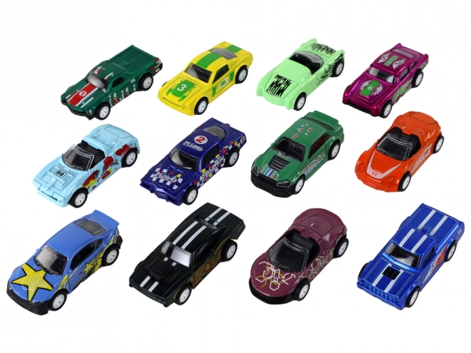 Aangedreven Auto's Set 12 ELE Metaal 1:64