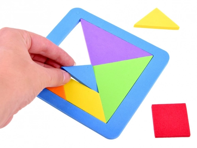 Gekleurde logische puzzel Tangram van zachte schuim