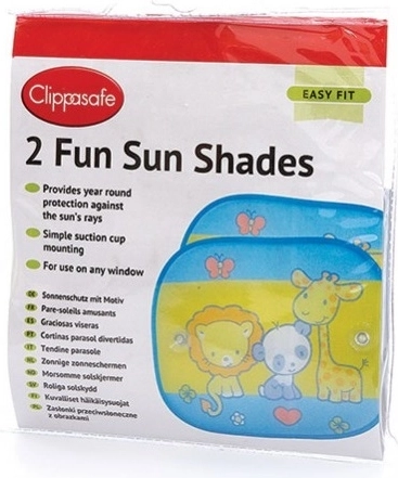 Zonnescherm met zuignap 2 stuks, Multi Safari