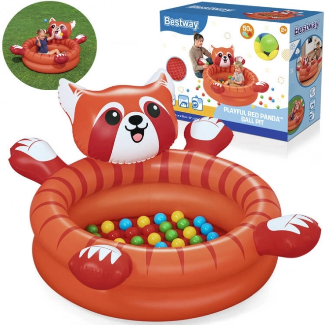 Droog zwembad rode panda met ballen van Bestway