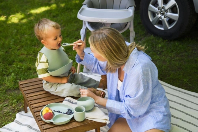 MoMi AMI siliconen eetset voor kinderen groen
