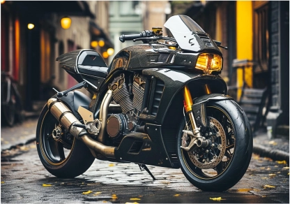 Realistisch motief voor motorliefhebbers