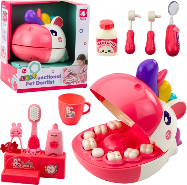Eenhoorn Tandarts - Kinder Tandheelkundig Set Roze