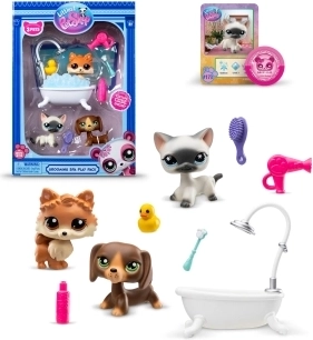 Littlest Pet Shop badkamerset met 3 diertjes