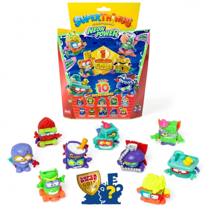 Verzamelbare figuur SuperThings NeonPower - set van 10 stuks