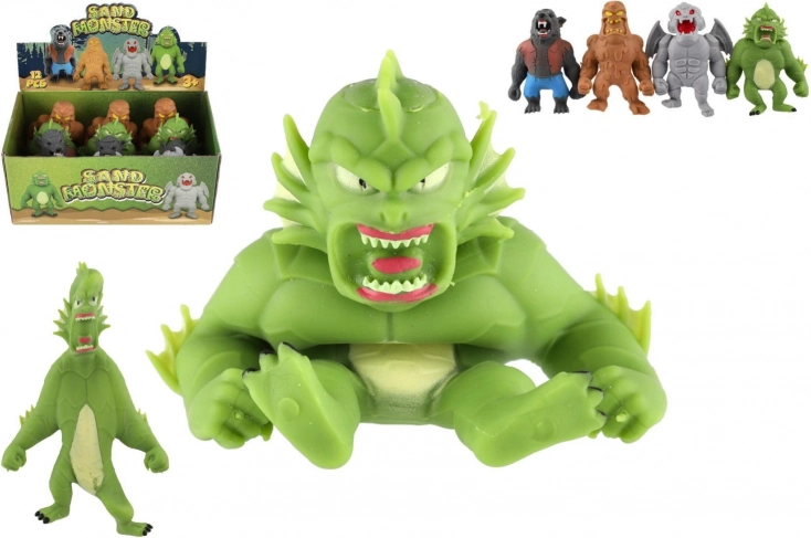 Anti-stress monster van zacht siliconen gevuld met zand 15 cm