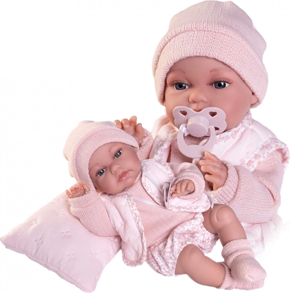realistische babypop met bewegingsfunctie en zacht stoffen lichaam 34 cm