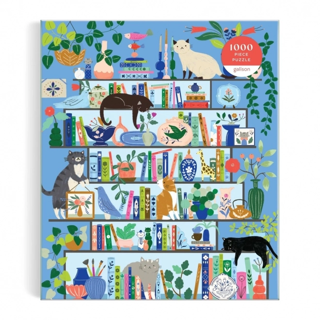 Galison Puzzel Kattenbibliotheek 1000 stukjes