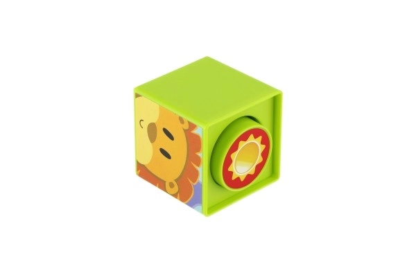 Plastic blokjes met inlegspel - dieren