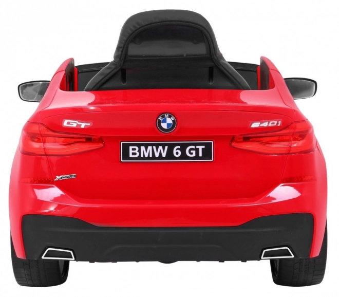 BMW 6 GT Accu Auto rood + afstandsbediening + langzame start + EVA + gordels + LED MP3