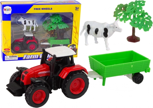 Kinderset Tractor met aanhanger en boerderijdieren