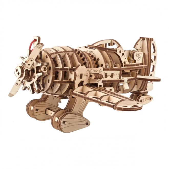 Houten mechanische puzzel Vliegtuig Mad Hornet 3D van Ugears