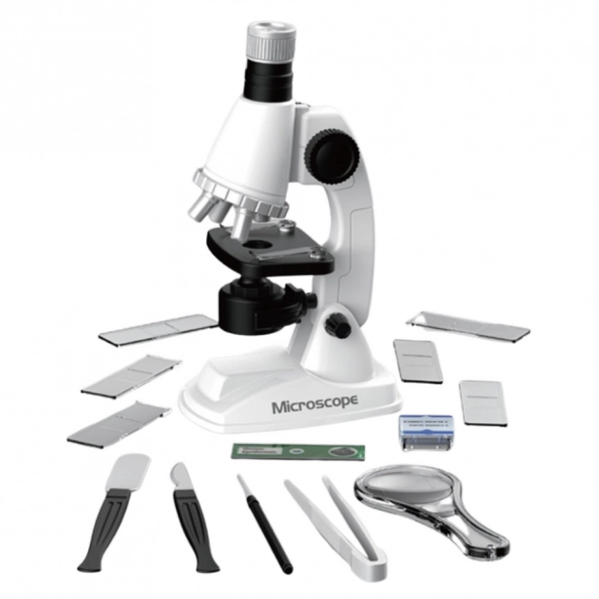 Educatieve microscoop voor kinderen met accessoires wit