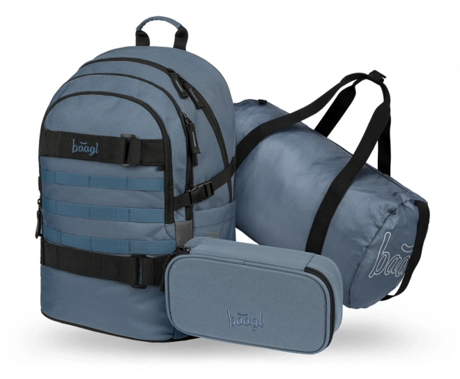 Set schooltassen Skate Dust Blue: rugzak, etui, sporttas