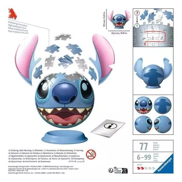 RAVENSBURGER Puzzleball Stitch met oren 77 stukjes