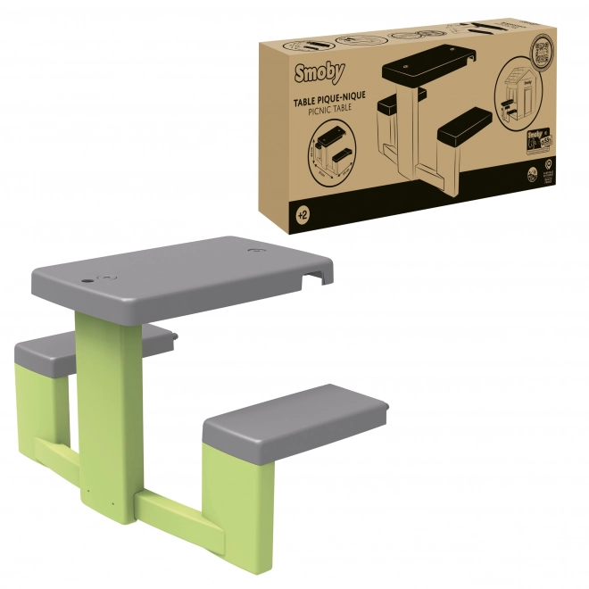 Picknicktafel met bankjes voor kinderhuisjes