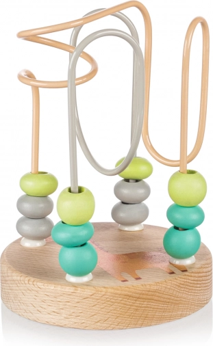 houten kralenlabyrint giraf