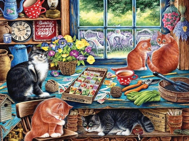 Puzzel met motief Kattenprivacy XL 275 stukjes van Cobble Hill