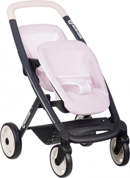 Sportieve tweelingpoppenwagen Maxi Cosi lichtroze