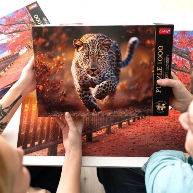 TREFL Puzzel Premium Plus Photo Odyssey: Wilde luipaard 1000 stukjes