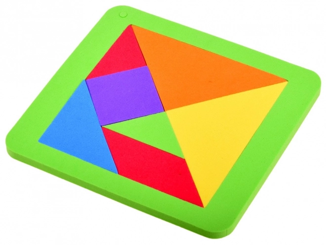 Gekleurde logische puzzel Tangram van zachte schuim