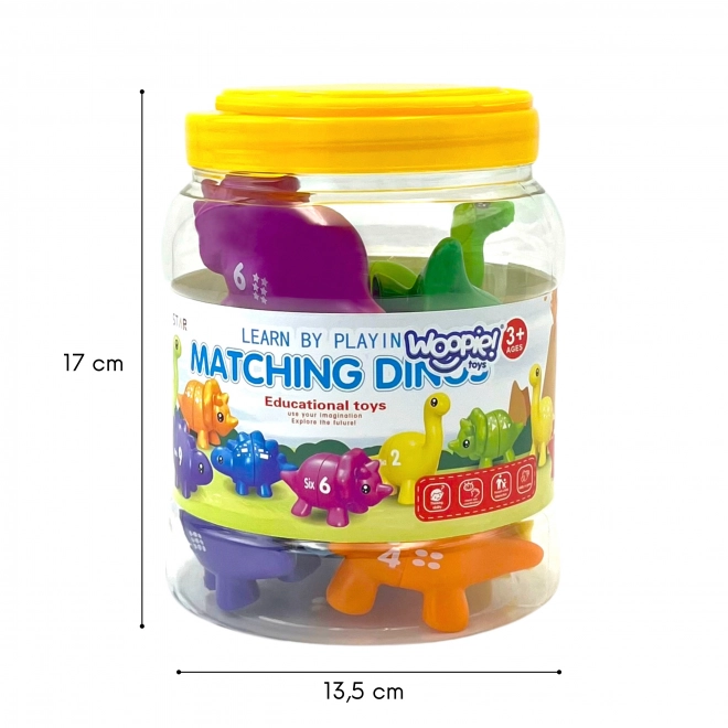 Montessori set dinosauriërs voor het leren van cijfers en kleuren