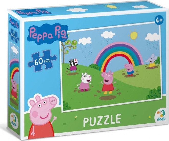 Puzzel Varkentje Peppa Regenboogpret