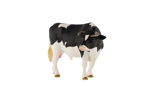 Kunststof figuurtje van een Holstein-stier 13 cm