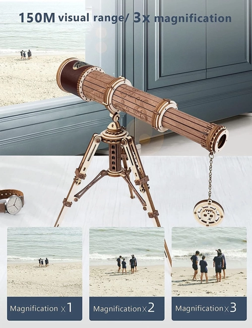 ROBOTIME Rokr Houten Model van een Monoculaire Telescoop
