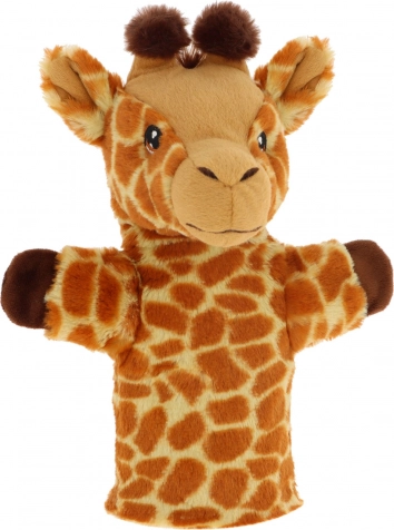 Keeleco pluchen handpop giraffe 27 cm