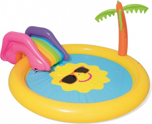 Bestway opblaasbaar kinderwaterpark met glijbaan 237 × 201 × 104 cm