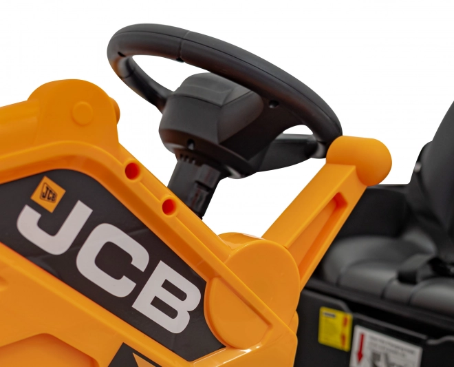 Kinder ritje op JCB Traktor met graafmachine