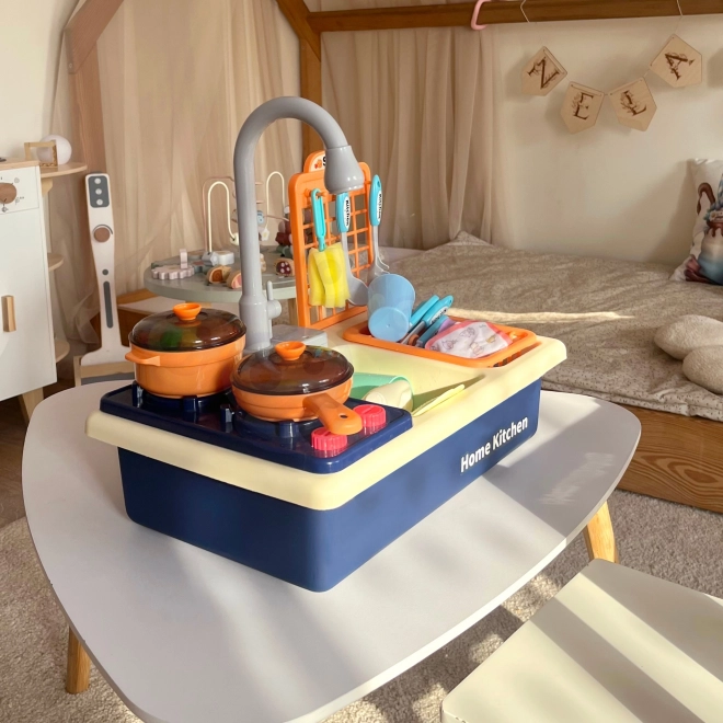 Kinderkeukentje 2-in-1 met gootsteen en fornuis