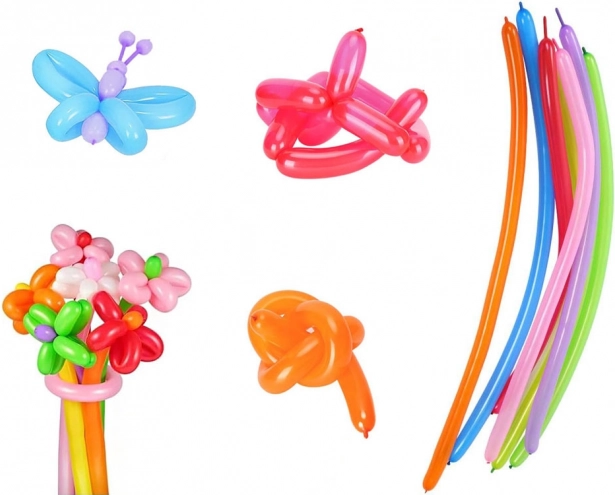 Lange kleurrijke ballonnen voor modelleren en decoratie - 100 stuks