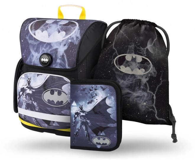 BAAGL 3 SET Ergo Batman Storm: rugzak, etui, zakje