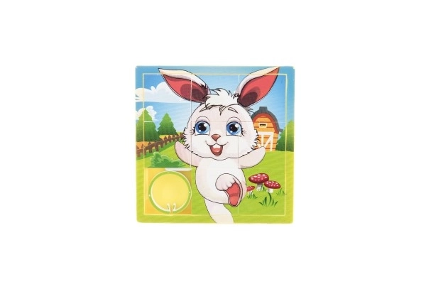 Dierschuifpuzzel plastic 10cm ass. mix soorten in zakje