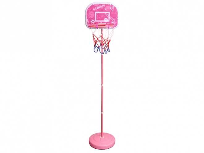 Roze basketbalset voor kinderen 170 cm