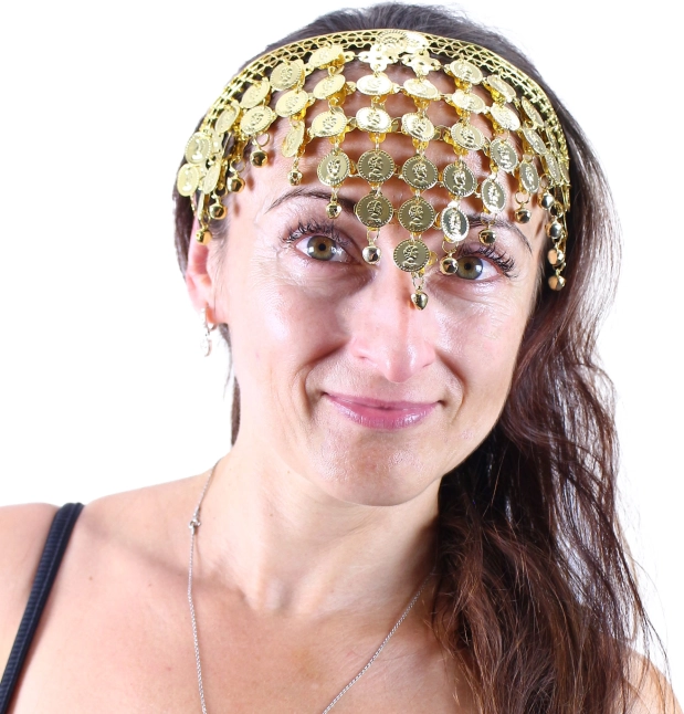 oosterse haarband met gouden muntjes