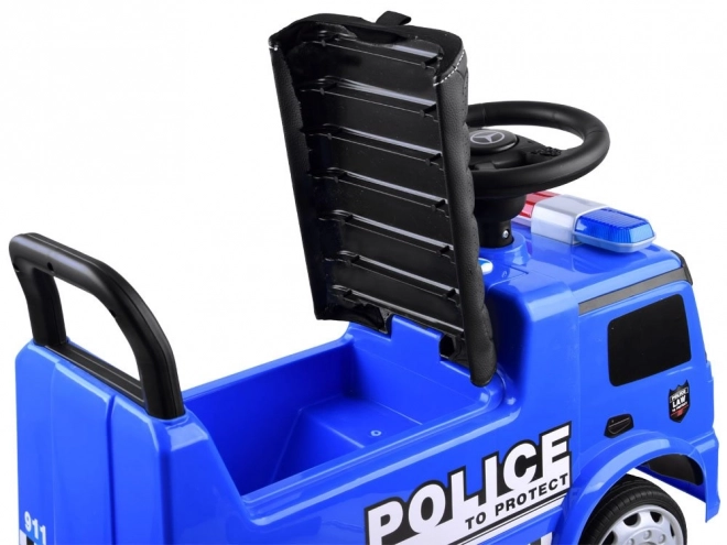 Kinder loopfiets met geluid Mercedes Antos POLITIE blauw