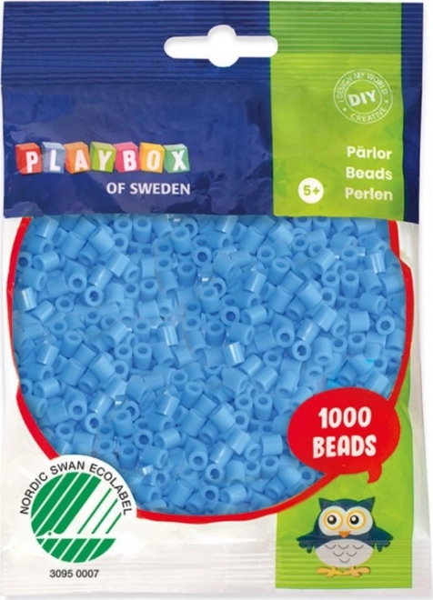Playbox strijkkralen lichtblauw 1000 stuks