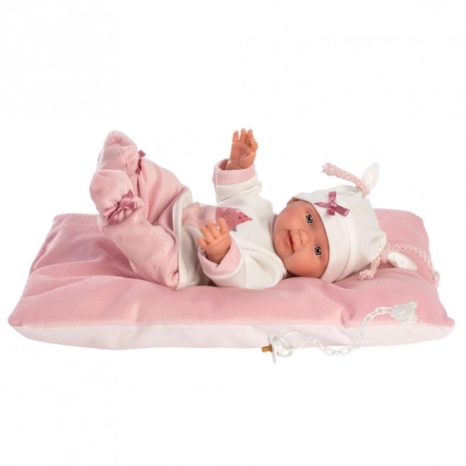 Llorens 26312 NEW BORN MEISJE - realistische babypop met volledig vinyl lichaam - 26 cm