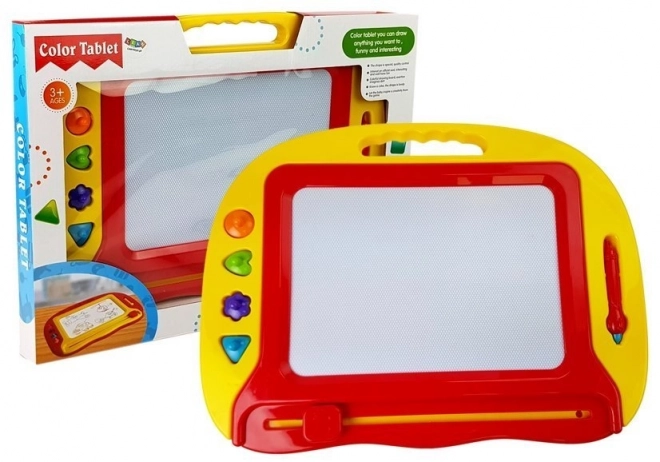 Magische rode tekentafel met stempels