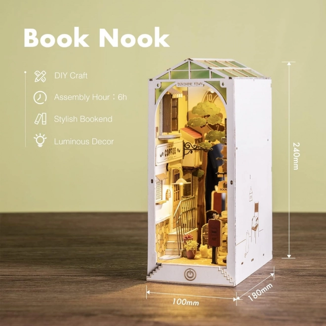 Boekensteun Zonnestad met LED-verlichting 3D model