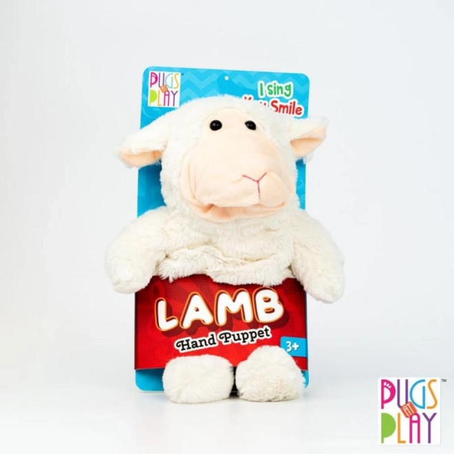 Zingende handpop Schaap 32 cm